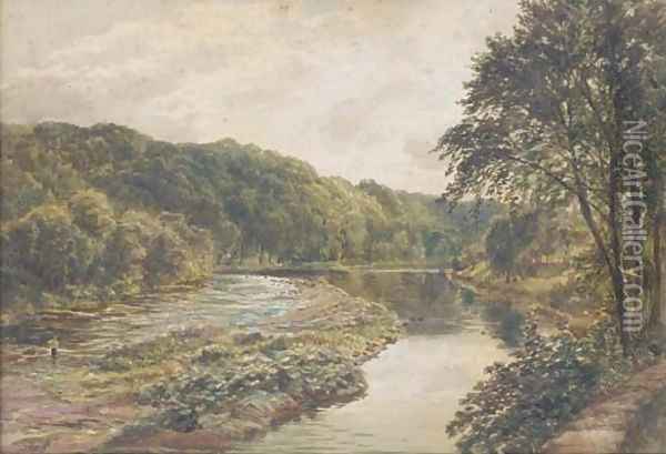View of the River Eden, near Carlisle Oil Painting - Samuel Bough