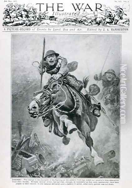 Cover illustration for The War Illustrated 5th May, 1917 Oil Painting - Stanley L. Wood