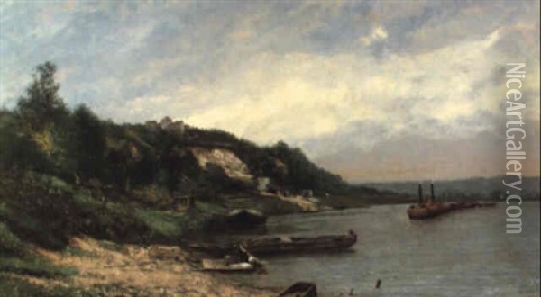 Les Environs De Creteil Oil Painting - Gustave Courbet