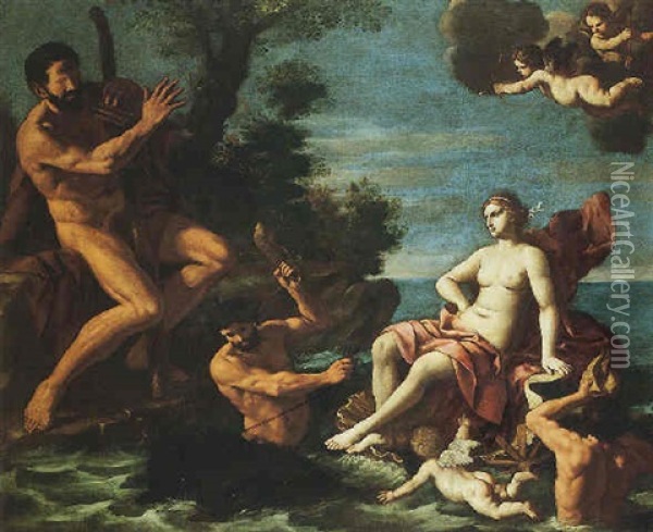 Polyphemus And Galatea Oil Painting - Giacinto Gimignani