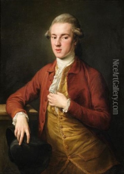 Portrait Of A Gentleman Oil Painting - Pompeo Girolamo Batoni