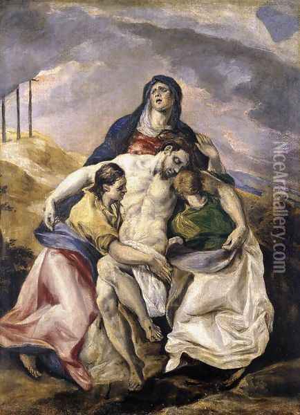 Pieta c. 1575 Oil Painting - El Greco (Domenikos Theotokopoulos)