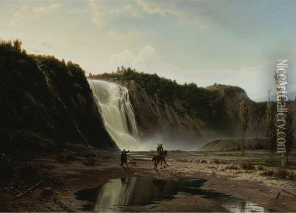 Cascada Del Montmorenci Oil Painting - Guido Carmignani