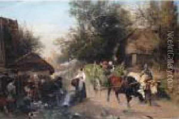 Der Kesselflicker (the Tinker) Oil Painting - Paul Friedrich Meyerheim