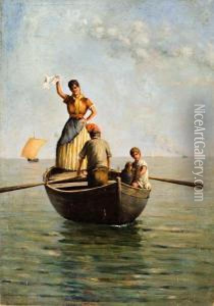 La Partenza Per La Pesca Oil Painting - Prospero Ricca