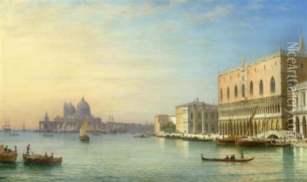 Ansicht Von Venedig Oil Painting - Carl Morgenstern