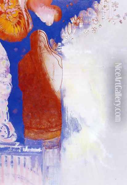 The Saint Oil Painting - Odilon Redon