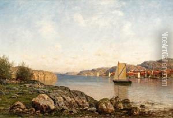 Sailing-boat In Thearchipelago Oil Painting - Julius Weidig