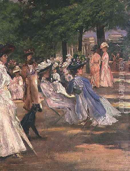 Figures in Hyde Park Oil Painting - Charles Edward Conder