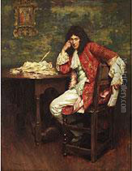 Bildnis Des Samuel Pepys Oil Painting - William A. Breakspeare