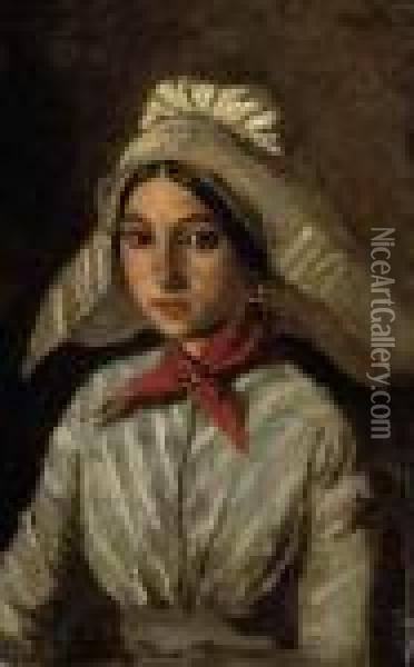 Jeune Femme Oil Painting - Jean-Baptiste-Camille Corot