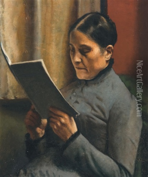 De Moeder Van De Kunstenaar - La Mere De L'artiste Oil Painting - Georges Lemmen