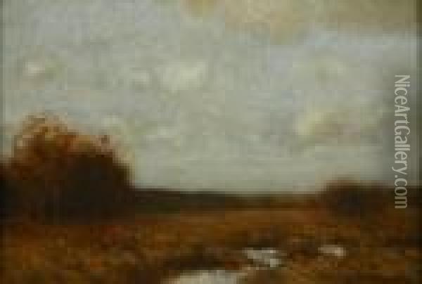 The Edge Of A Wood, Autumn Oil Painting - Bruce Crane