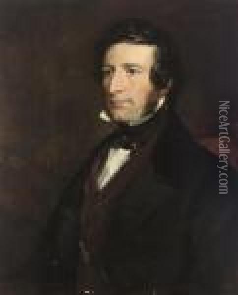 Portrait Of Sir George Cornewall Oil Painting - Sir Francis Grant