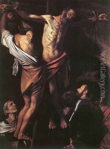 The Crucifixion of St Andrew c. 1607 Oil Painting - Caravaggio