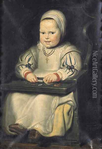 Portrait of the daughter of the artist, Susanna de Vos Oil Painting - Cornelis De Vos