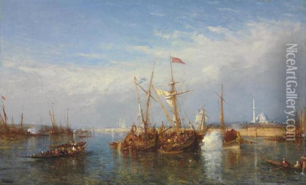 The Golden Horn, Constantinople Oil Painting - Felix Ziem