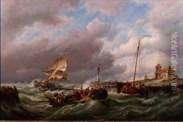 On the Isle of Texel Holland Oil Painting - Pieter Cornelis Dommerson