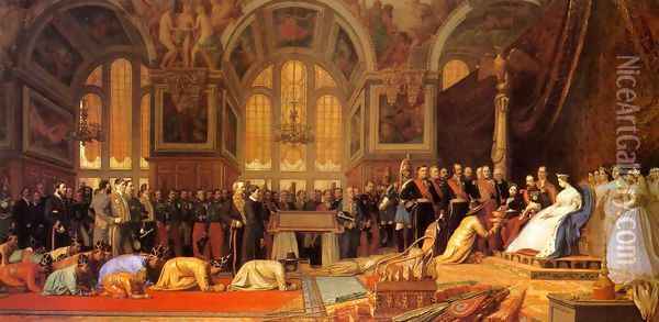 The Reception Of The Siamese Ambassadors At Fontainebleau Oil Painting - Jean-Leon Gerome