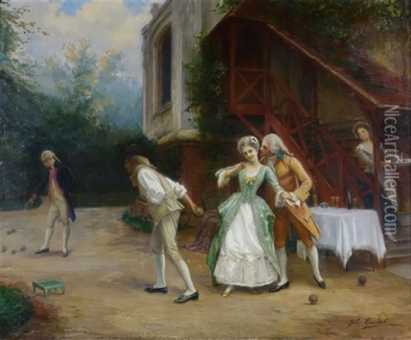 La Partie Gagnee Oil Painting - Jules Girardet