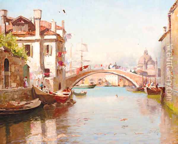 A Venetian backwater Oil Painting - David Murray