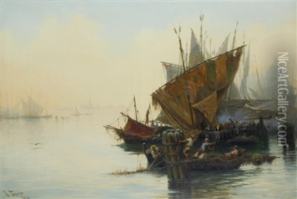 The Misty Lagoon, Venice Oil Painting - Ramon Tusquets Maignon