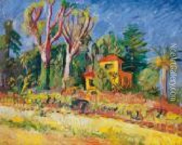 Landscape In South France Oil Painting - Andor Basch