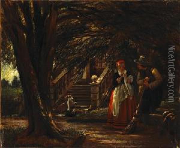 The Trysting Place Oil Painting - John Callcott Horsley
