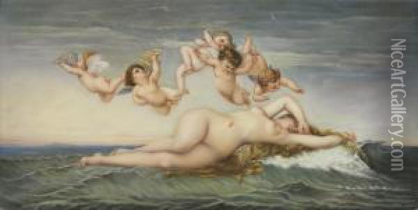 The Birth Of Venus Oil Painting - Alexandre and Jourdan, Adolphe Cabanel