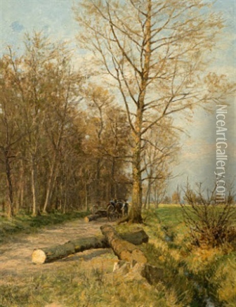 Waldweg Oil Painting - Paul von Ravenstein