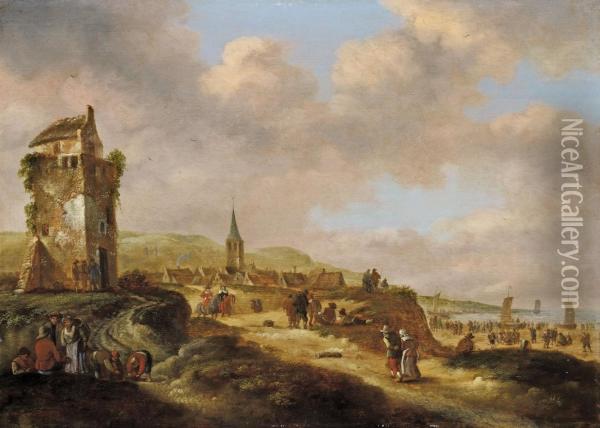 Kustenlandschaft Beiegmont Aan Zee Oil Painting - Thomas Heeremans