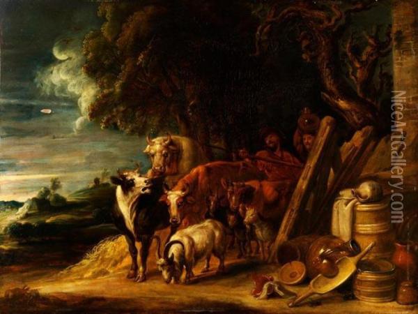 Der Verliebte Stier Oil Painting - Jan Wildens