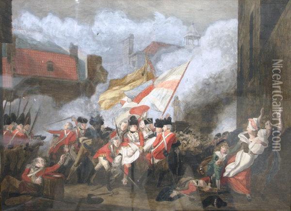The Battle Of Jersey - Death Of Major Pearson Oil Painting - John Singleton Copley