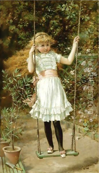 The Garden Swing Oil Painting - William Stephen Coleman