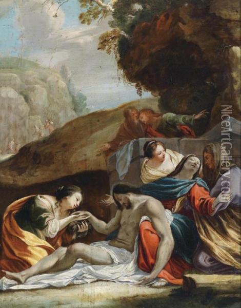 The Lamentation Of Christ Oil Painting - Aubin Vouet