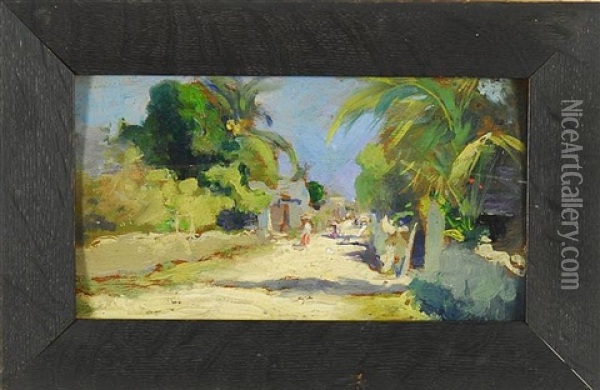 Island Street Scene Oil Painting - Douglas Volk