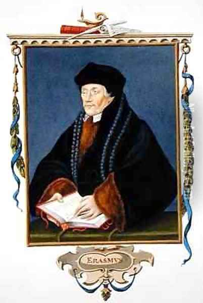 Portrait of Erasmus from Memoirs of the Court of Queen Elizabeth Oil Painting - Sarah Countess of Essex