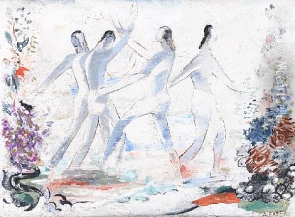 La Danse Oil Painting - Alexandra Exter