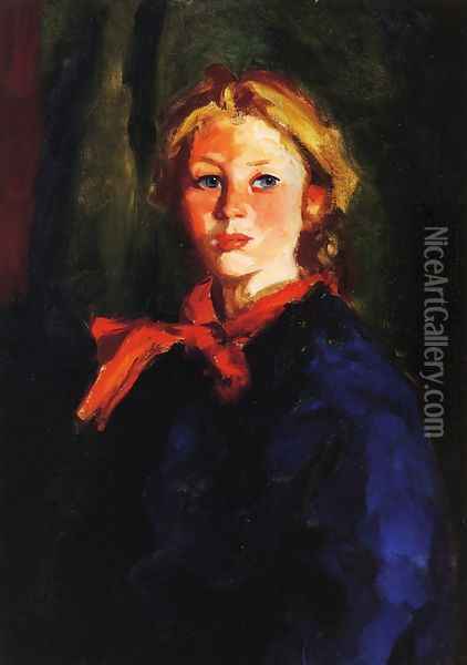 Portrait of Katie McNamara Oil Painting - Robert Henri