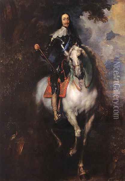 Equestrian Portrait of Charles I, King of England 1635-40 Oil Painting - Sir Anthony Van Dyck