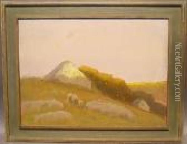 Signed Indistinctly (ll) Oil Painting - George W. Picknell