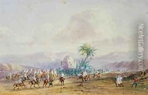 Battle of Sidi Brahim in 1845 Oil Painting - Gaspard Gobaut