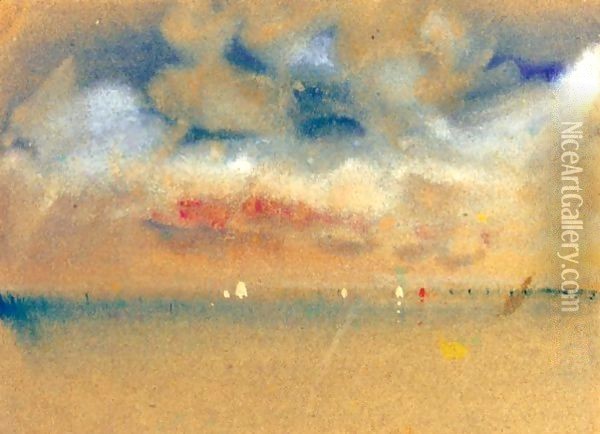 Mists On The Lagoon, Venice Oil Painting - Hercules Brabazon Brabazon