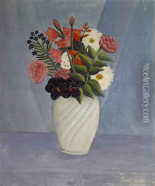 Bouquet of Flowers III Oil Painting - Henri Julien Rousseau