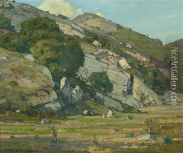 Stony Slope Oil Painting - William Wendt