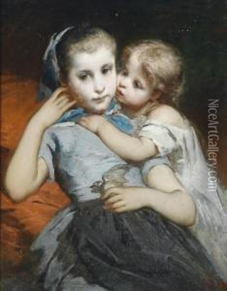 Sisters Oil Painting - Thomas Couture