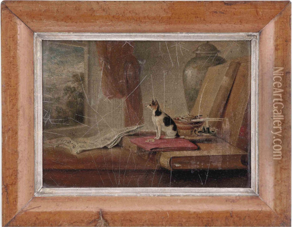 Wee Wee - A Favourite French Terrier Oil Painting - Henry Perlee Parker