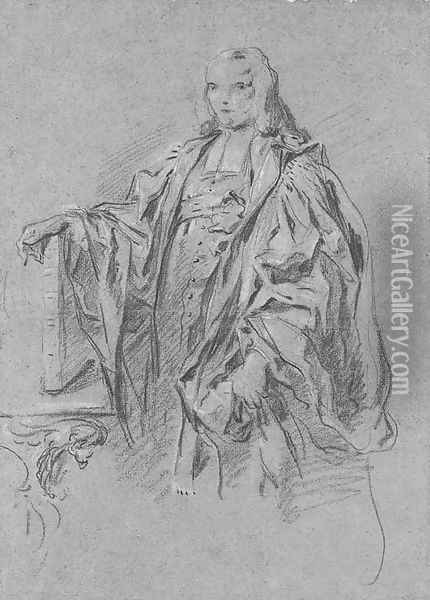 Portrait of a magistrate Oil Painting - Jean Francois de Troy