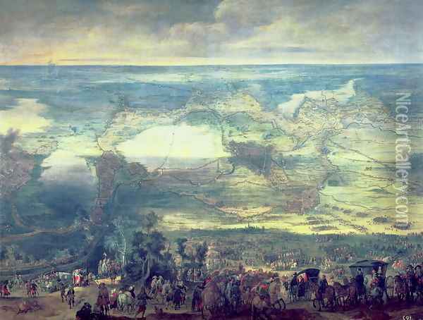 The Infanta Isabella Clara Eugenia at the Siege of Breda of 1624 Oil Painting - Pieter Snayers