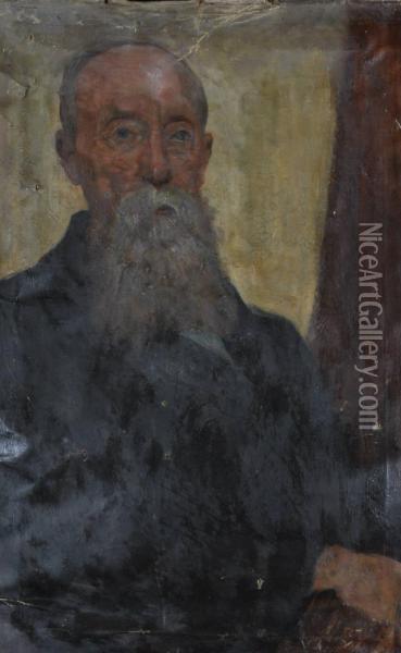 Half Length Portrait Of A Man Oil Painting - Frank Bramley